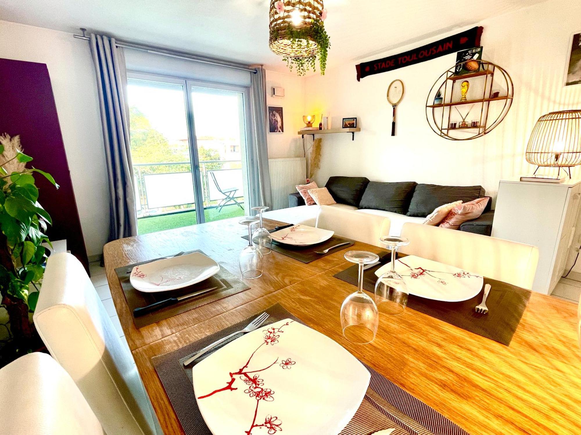Bel Appartement T3 De 60M2 Avec Parking, Terrasse, Proche Du Metro Et Du Periph 圖盧茲 外观 照片